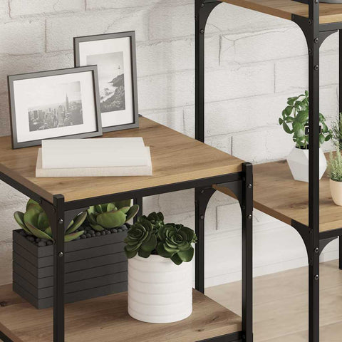 vidaXL Bookshelf Board 4 pcs Brown 40 x 40 x 1.5 cm Engineered wood