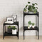 vidaXL Bookshelf Boards - 4 pcs, Black Oak, 40x40x1.5 cm, Made from engineered wood.
