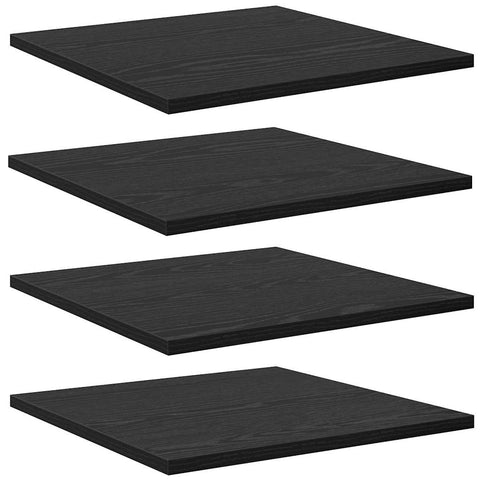 vidaXL Bookshelf Boards - 4 pcs, Black Oak, 40x40x1.5 cm, Made from engineered wood.