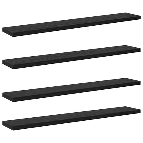 vidaXL Bookshelf Shelves - 4 Pack in Black Oak, 60x10x1.5 cm - Made from Engineered Wood
