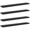 vidaXL Bookshelf Shelves - 4 Pack in Black Oak, 60x10x1.5 cm - Made from Engineered Wood