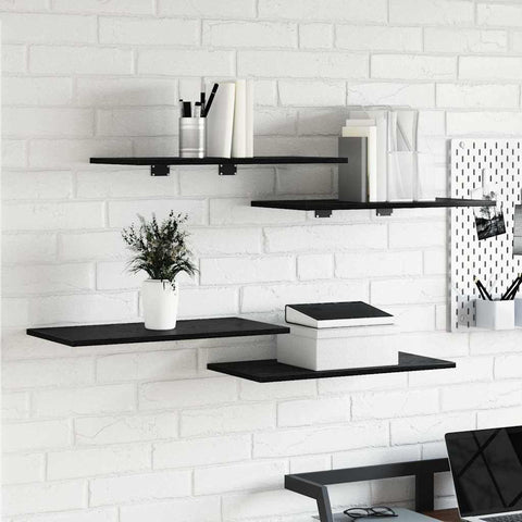 vidaXL Shelving Boards - Pack of 4 in Black Oak, 60x30x1.5 cm, made from engineered wood