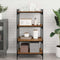 vidaXL Shelf with Shelf with Storage 4 pcs Brown Particle board