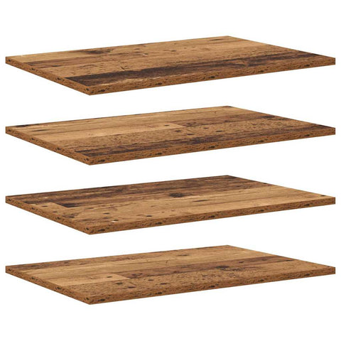 vidaXL Shelf with Shelf with Storage 4 pcs Brown Particle board
