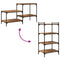 vidaXL Shelf with Shelf with Storage 4 pcs Brown Particle board