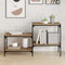 vidaXL Shelf with Shelf with Storage 4 pcs Brown Particle board