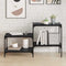 vidaXL Shelf with Shelf with Storage 4 pcs Black Particle board