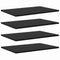 vidaXL Shelf with Shelf with Storage 4 pcs Black Particle board