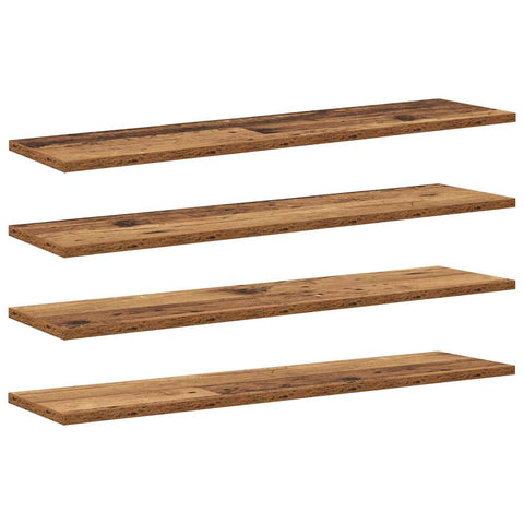 vidaXL Shelf with Shelf with Storage 4 pcs Brown Particle board