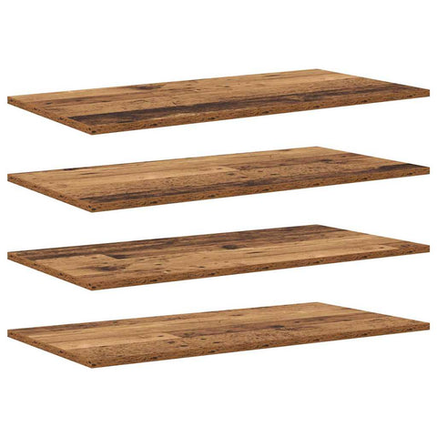 vidaXL Shelf with Shelf with Storage 4 pcs Brown Particle board