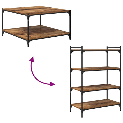 vidaXL Shelf with Shelf with Storage 4 pcs Brown Particle board