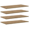 vidaXL Shelf with Shelf with Storage 4 pcs Brown Particle board