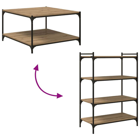 vidaXL Shelf with Shelf with Storage 4 pcs Brown Particle board