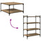 vidaXL Shelf with Shelf with Storage 4 pcs Brown Particle board