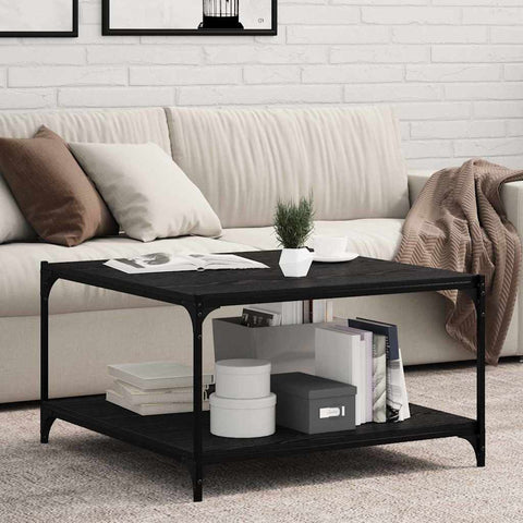 vidaXL Shelf with Shelf with Storage 4 pcs Black Particle board