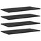 vidaXL Shelf with Shelf with Storage 4 pcs Black Particle board