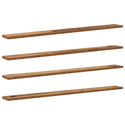 vidaXL Shelf with Shelf with Storage 4 pcs Brown Particle board