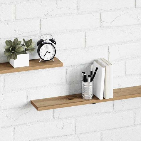 vidaXL Bookshelf Board 4 pcs Brown 100 x 10 x 1.5 cm Engineered wood