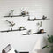vidaXL Shelf with Shelf with Storage 4 pcs Black Particle board