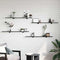 vidaXL Shelf with Shelf with Storage 4 pcs Black Particle board