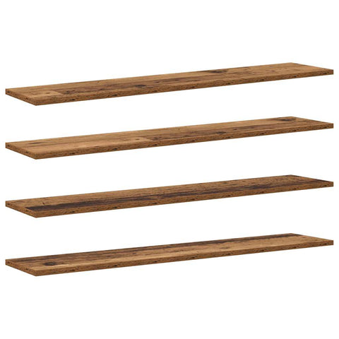 vidaXL Shelf with Shelf with Storage 4 pcs Brown Particle board