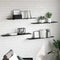 vidaXL Shelf with Shelf with Storage 4 pcs Black Particle board