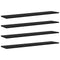 vidaXL Shelf with Shelf with Storage 4 pcs Black Particle board