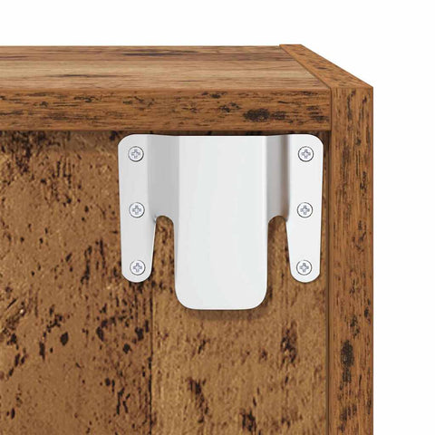 vidaXL Wall Cabinet Old wood 37 x 37 x 37 cm Engineered wood