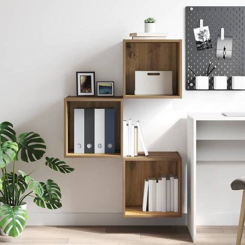vidaXL Wall Cabinet Artisan oak 37 x 37 x 37 cm Engineered wood