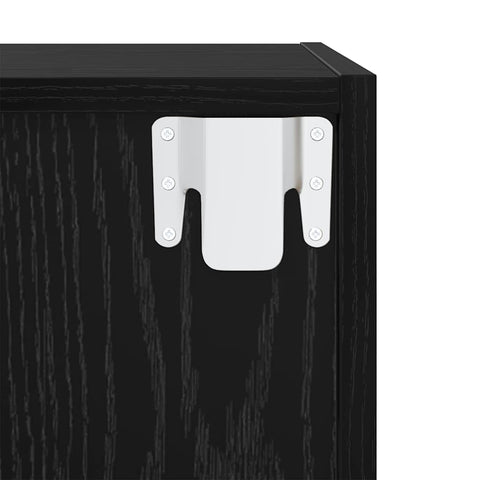 vidaXL Wall Cabinet Black oak 37 x 37 x 37 cm Engineered wood