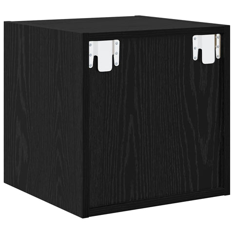 vidaXL Wall Cabinet 2 pcs Black Oak 37 x 37 x 37 cm Engineered wood