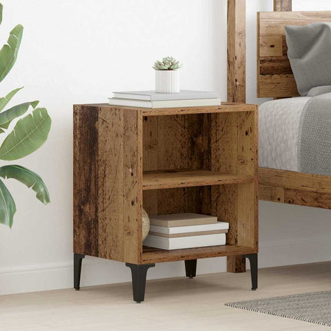 vidaXL Bedside Cabinet Old wood 40 x 30 x 50 cm Engineered wood