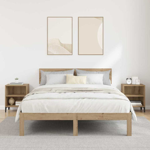 vidaXL Bedside Cabinet 2 pcs Artisan oak 40 x 30 x 50 cm