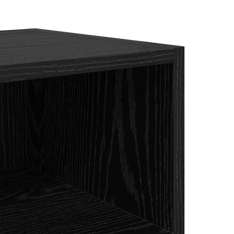 vidaXL Bedside Cabinet 2 pcs Black oak 40 x 30 x 50 cm Engineered wood