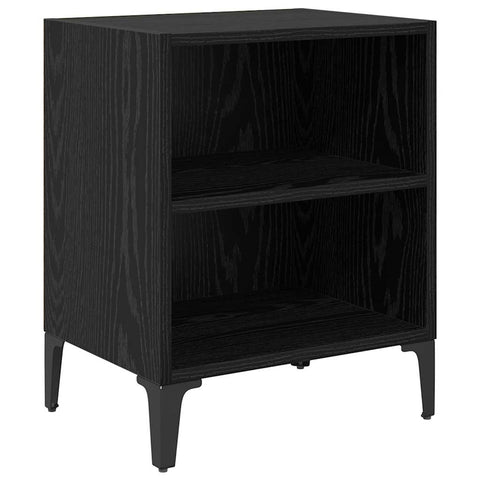 vidaXL Bedside Cabinet 2 pcs Black oak 40 x 30 x 50 cm Engineered wood