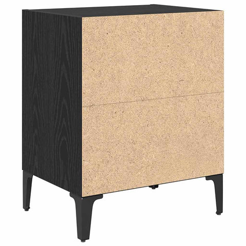 vidaXL Bedside Cabinet 2 pcs Black oak 40 x 30 x 50 cm Engineered wood