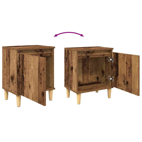 vidaXL Bedside Cabinet Old wood 40 x 30 x 50 cm Engineered wood