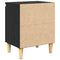 vidaXL Bedside Cabinet Black oak 40 x 30 x 50 cm Engineered wood