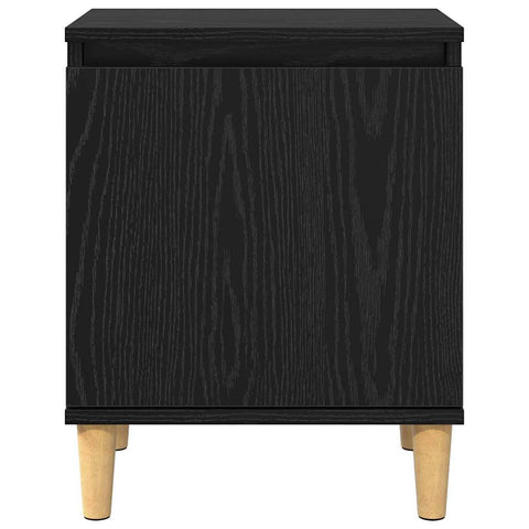 vidaXL Bedside Cabinet Black oak 40 x 30 x 50 cm Engineered wood