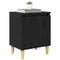 vidaXL Bedside Cabinet Black oak 40 x 30 x 50 cm Engineered wood