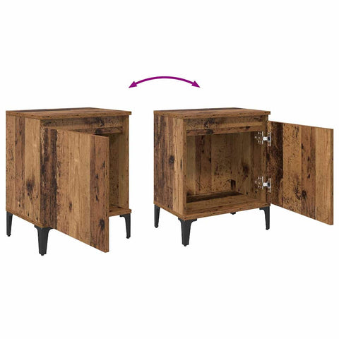vidaXL Bedside Cabinet Old wood 40 x 30 x 50 cm Engineered wood