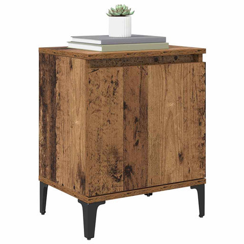 vidaXL Bedside Cabinet Old wood 40 x 30 x 50 cm Engineered wood