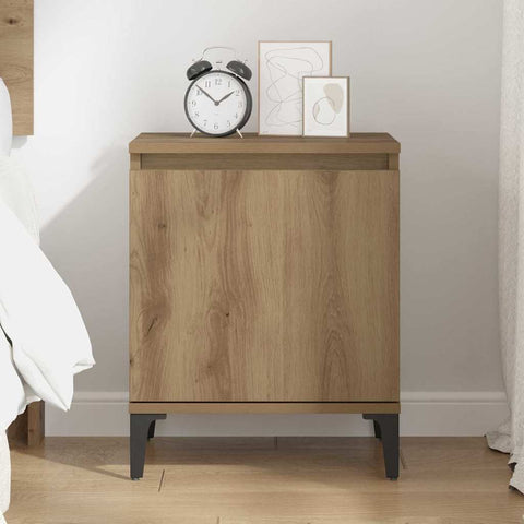 vidaXL Bedside Cabinet Artisan oak 40 x 30 x 50 cm Engineered wood