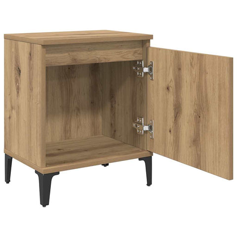 vidaXL Bedside Cabinet Artisan oak 40 x 30 x 50 cm Engineered wood
