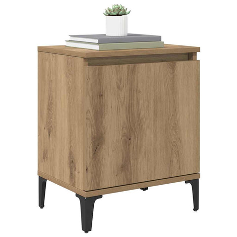 vidaXL Bedside Cabinet Artisan oak 40 x 30 x 50 cm Engineered wood