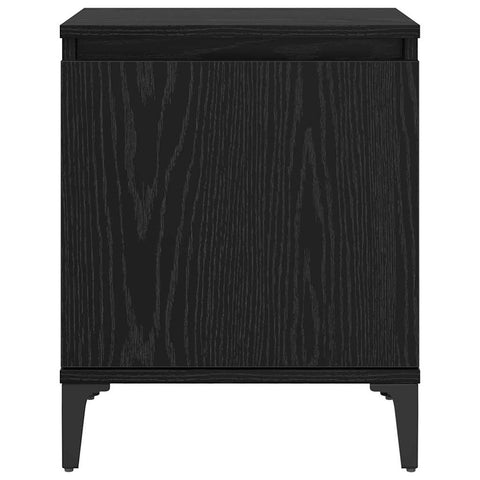 vidaXL Bedside Cabinet Black oak 40 x 30 x 50 cm Engineered wood