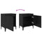 vidaXL Bedside Cabinet Black oak 40 x 30 x 50 cm Engineered wood