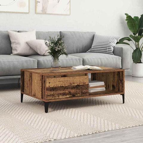 vidaXL Coffee Table Old wood 90 x 60 x 35 cm Engineered wood