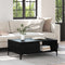 vidaXL Coffee Table Black oak 90 x 60 x 35 cm Engineered wood