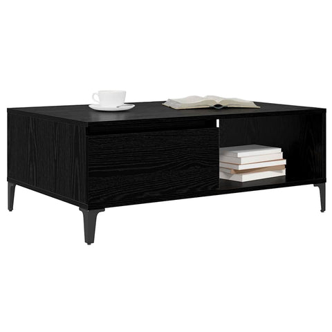 vidaXL Coffee Table Black oak 90 x 60 x 35 cm Engineered wood